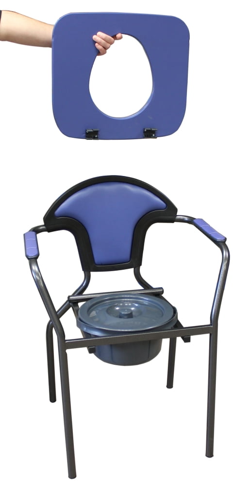 Blauw deksel van de herdegen toiletstoel van Thuiszorgwinkel.nl