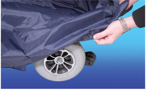 Scootmobielhoes in de kleur blauw maat XL