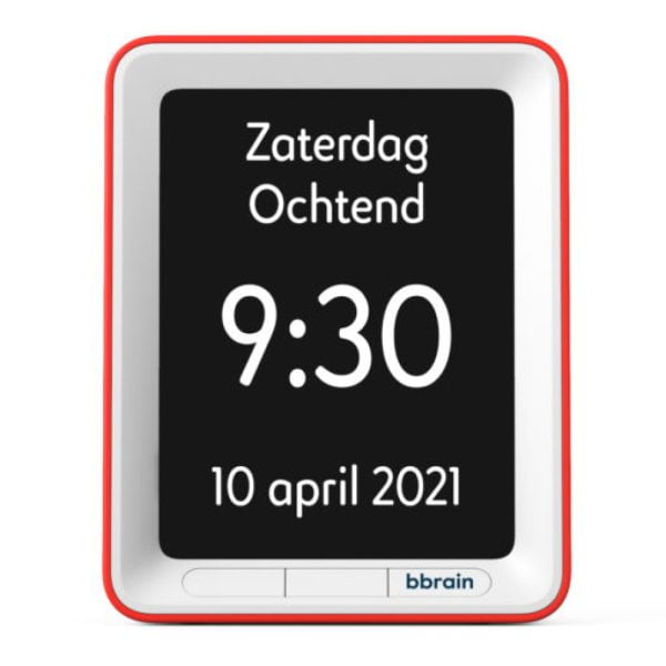 BBrain sprekende kalenderklok met 20 herinneringsberichten in 2 kleuren dit is de rode