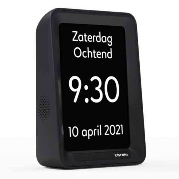 BBrain sprekende kalenderklok met 20 herinneringsberichten in 2 kleuren dit is de zwarte