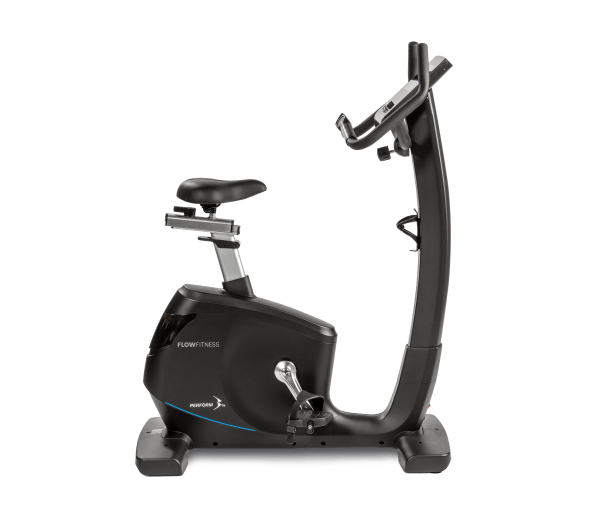 hometrainer B5s van Flow Fitness met 10,1 touchscreen bezien van zijzijde