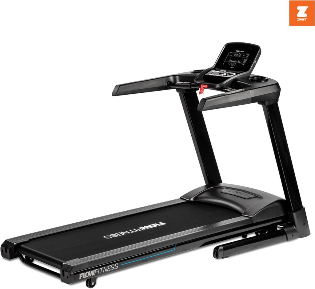 Loopband T2i van het merk Flow Fitness geschikt tot 180 kg.