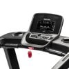 Loopband T2i van het merk Flow Fitness geschikt tot 180 kg. Copmuter ingezoomd