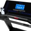 Flow Fitness loopband T3i kan tot een gewicht van 200 kg. Ingezoomd band computerscherm