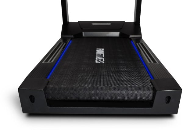 Flow Fitness loopband T3i kan tot een gewicht van 200 kg. Ingezoomd band