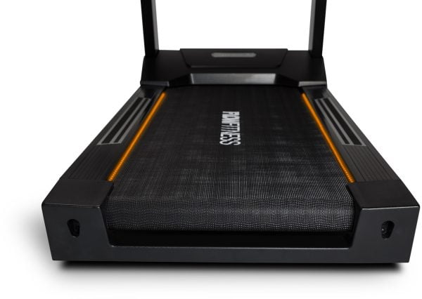 Flow Fitness loopband T3i kan tot een gewicht van 200 kg. Ingezoomd band