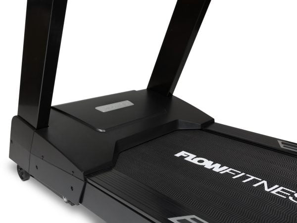 Flow Fitness loopband T3i kan tot een gewicht van 200 kg. Detail