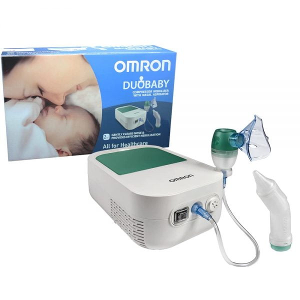 Verpakking van Vernevelaar Omron Duobaby is een Neusreiniger en aerosoltoestel voor baby's