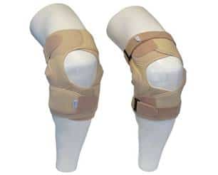 Kniebandage Elcross-kniebrace met open patella (wikkelmodel) merk Basko
