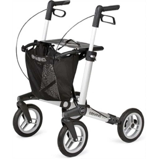 Rollator Gemino 30 met comfort wielen die schokdempend zijn