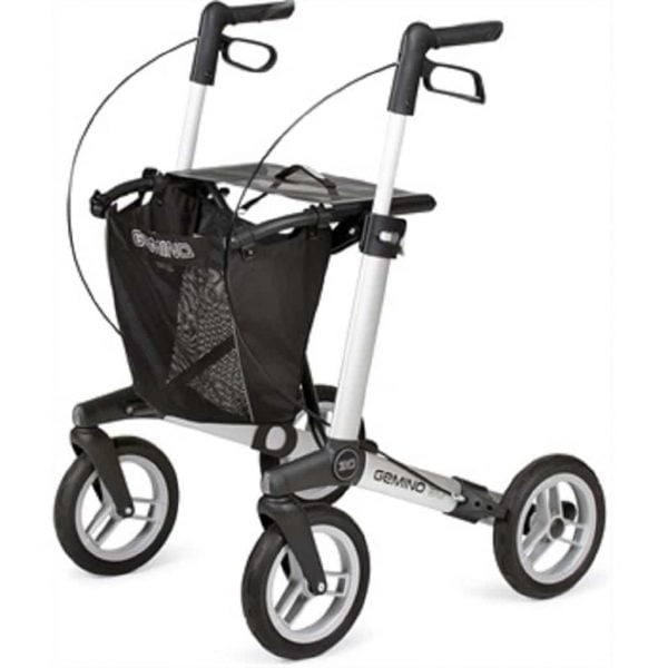 Rollator Gemino 30 met comfort wielen die schokdempend zijn