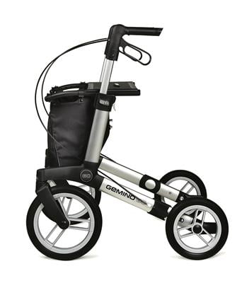 Gemino 60 rollator met extra grove banden voor optimaal rijcomfort