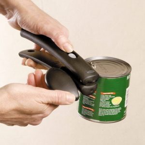 Blikopener merk Good Grips eenhandig gebruik