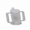 handycup met handvatten en oplopende rand in wit