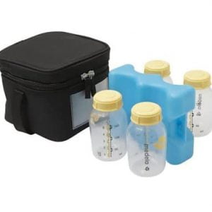 Koeltas Medela incl. flesjes en koelelement