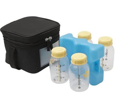 Koeltas Medela incl. flesjes en koelelement