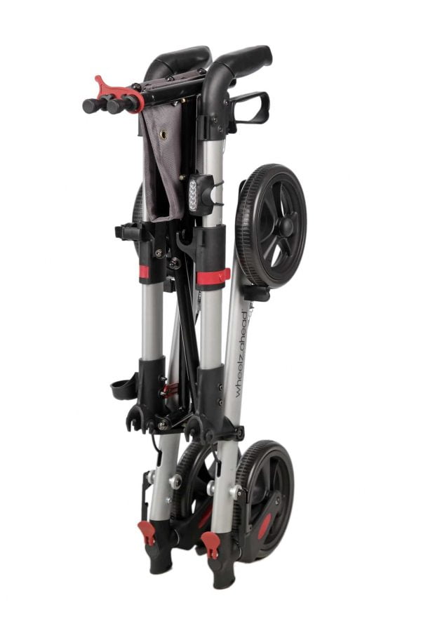 rollator Track 4.0 in de kleur antraciet merk Wheezahead ingklapt