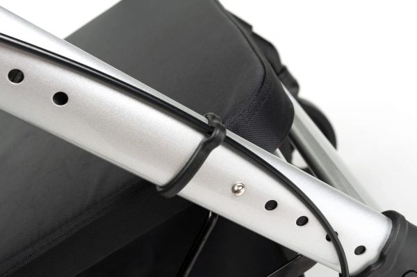 Rollator Vermeiren Goliat met verstelbare zitting in kleur grijs detail
