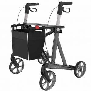 Rollator Rehasense Server Heavy Duty met brede zitting tot 200 kg
