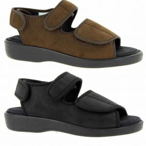 Varomed lugano verbandschoen in sandaal model kleuren zwart en bruin