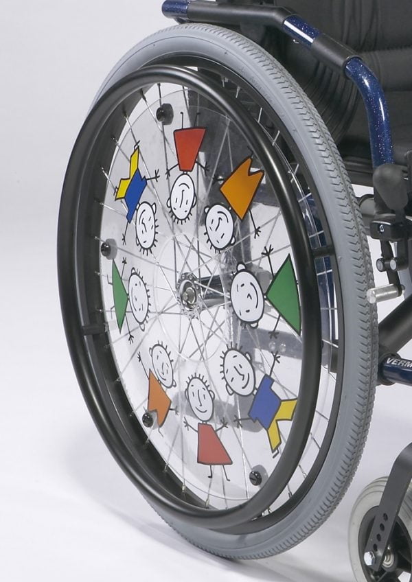 Kinderrolstoel Vermeiren met vrolijke wielen 708 merk Vermeiren