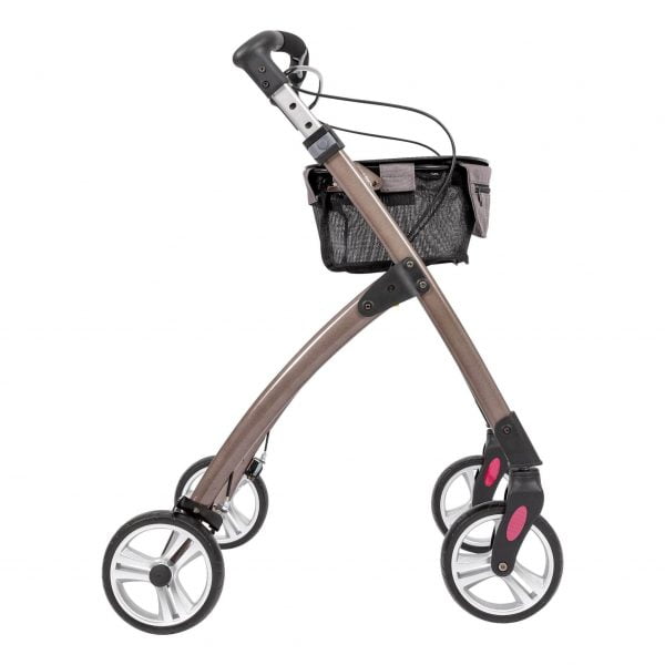 Binnenrollator Indoor van het merk Wheelzahead in kleur champagne zijzijde
