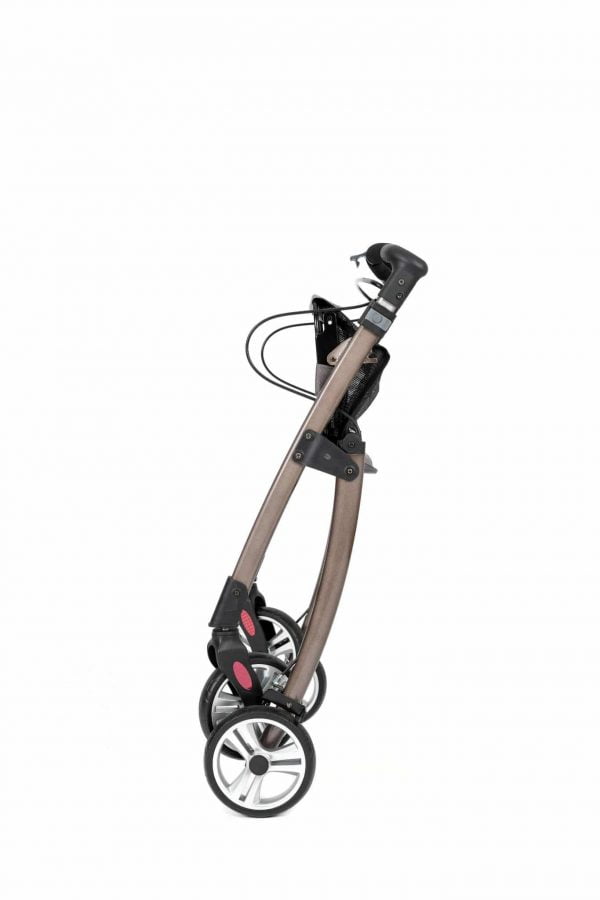 Binnenrollator Indoor van het merk Wheelzahead in kleur champagne ingeklapt