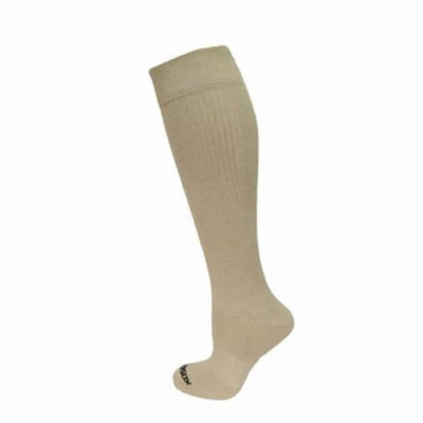 compressiesokken gemaakt van bamboe merk ecosox kleur beige