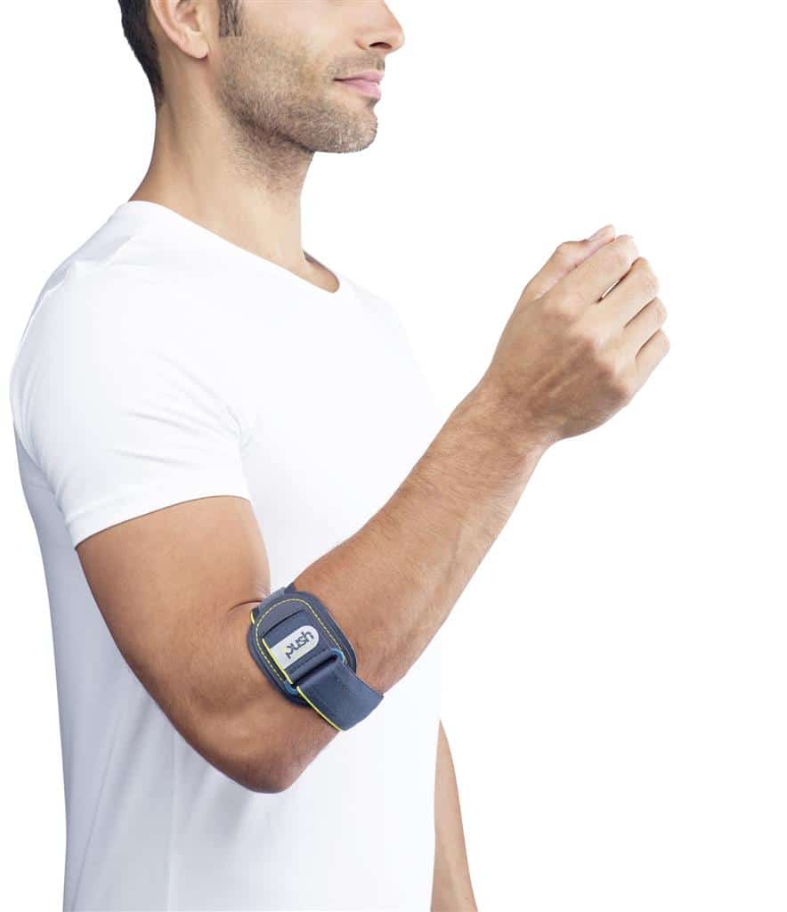 Push Sports elleboogbrace is hulpmiddel voor tennis- of golfersarm