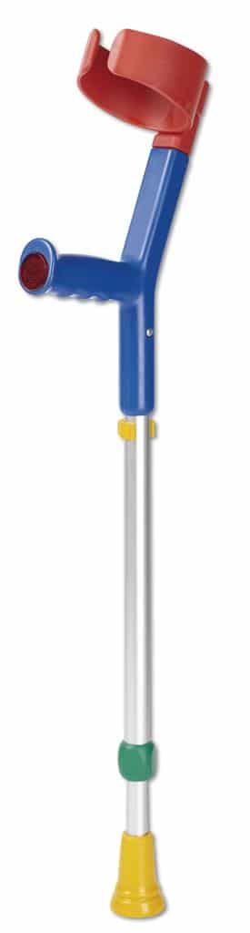 Elleboogkruk voor kind gesloten manchet blue-colourful per paar