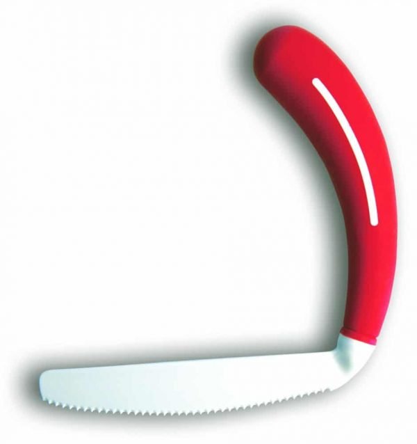 gehoekt mes in kleur rood