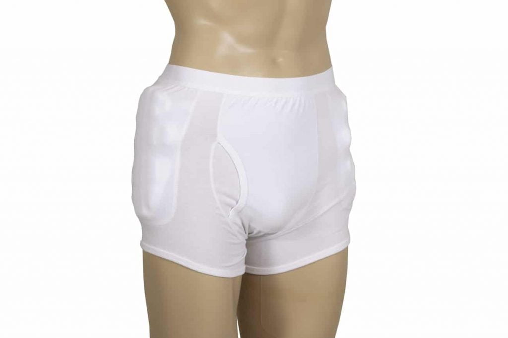 Hipshield ondergoed (man) met heupprotectors, maat S t/m XXXL