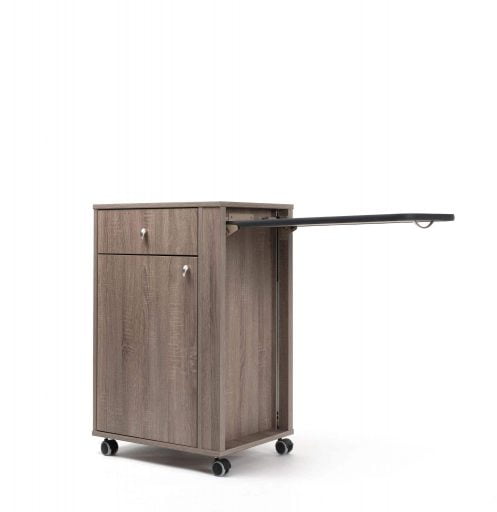 nachtkastje vermeiren met uitschuifblade kleur grijs eiken