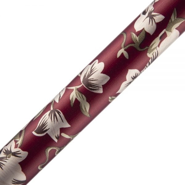 Wandelstok opvouwbaar burgundy merk Abe2 detail