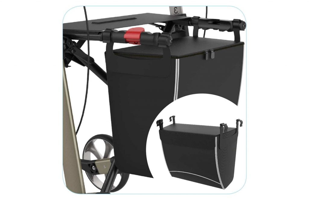 Rehasense rollator luxe boodschappentas in 2 uitvoeringen met ritssluiting of magneetklep