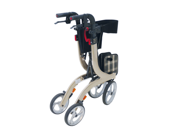 Rollator Nitro in de kleur champagne ingeklapt