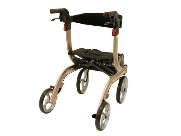 Rollator Nitro in de kleur champagne achterzijde
