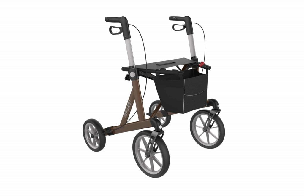 Rollator Rehasense Explorer tot een gebruikersgewicht van 200 kg in kleurBruin