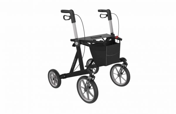 Rollator Rehasense Explorer tot een gebruikersgewicht van 200 kg in kleur zwart