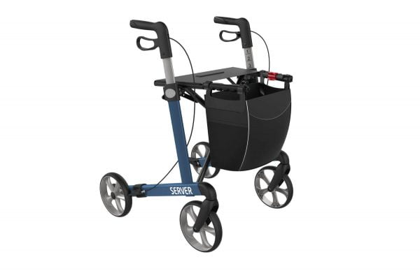 Rollator Server in 2 uitvoeringen standaard of comfort in de kleur electric blue