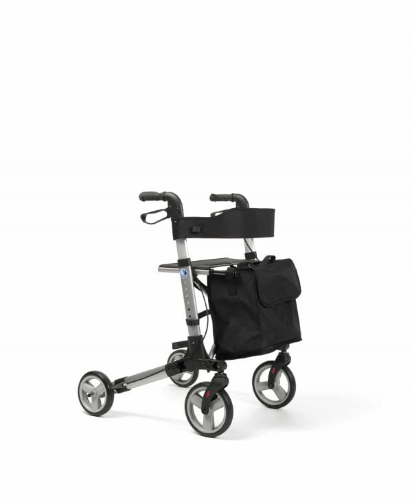 Rollator Vermeiren Quadri light compleet in kleur grijs