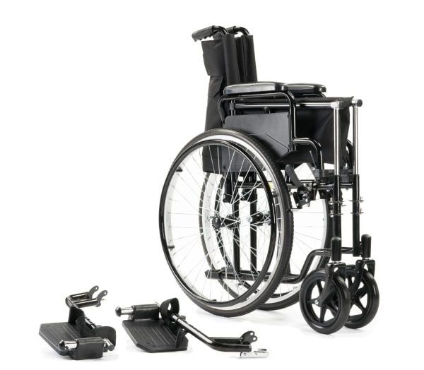 Multimotion M1 basisrolstoel kleur zwart ingeklapt
