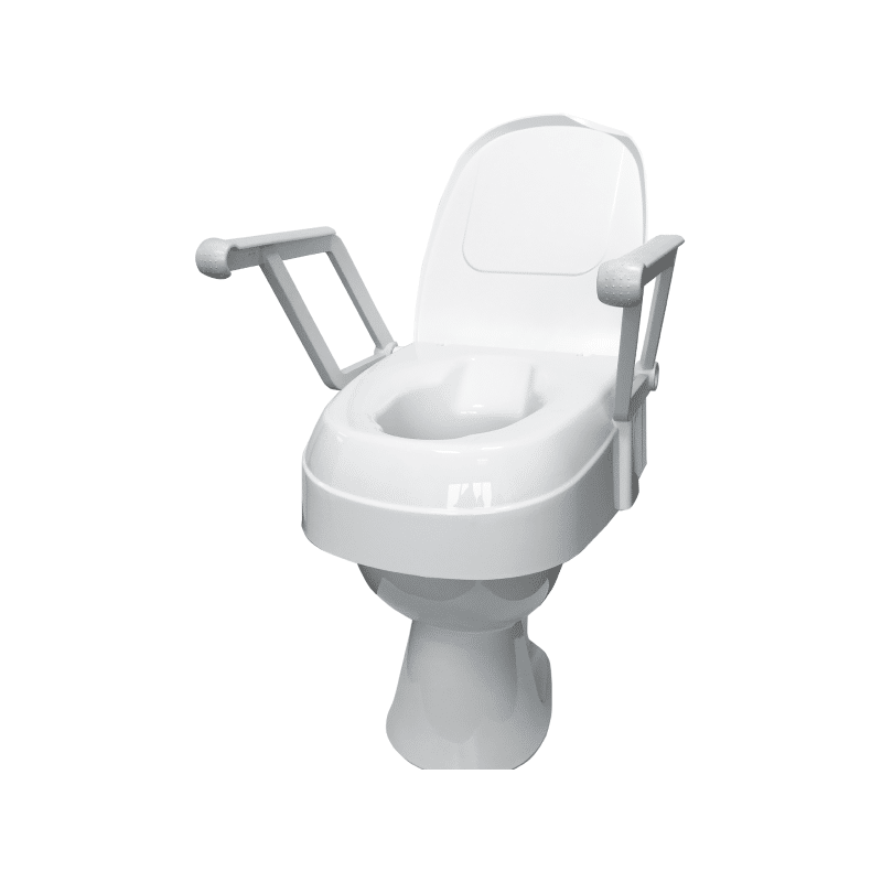 Toiletverhoger Theo met armleuningen en deksel