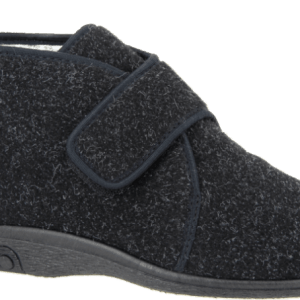 Pantoffel heren en dames Rudi in de kleur donkergrijs