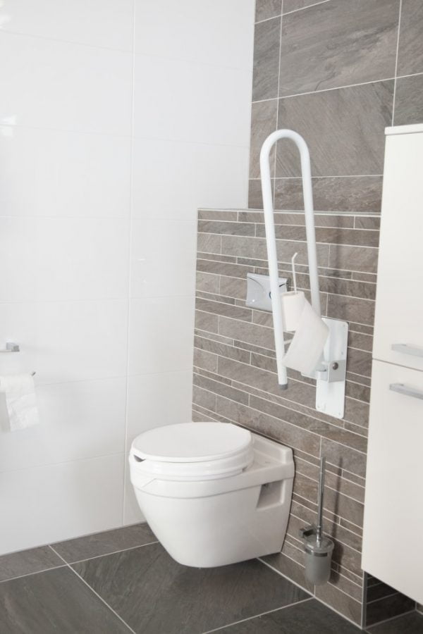 Wandbeugel met toiletrolhouder, opklapbaar Vermeiren voor toilet of badkamer
