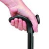wandelstok met comfortgrip in de kleur zwart