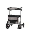 Track 4.0 merk wheelz-ahead lichtgewicht rollator dubbel inklapbaar kleur antraciet voorzijde