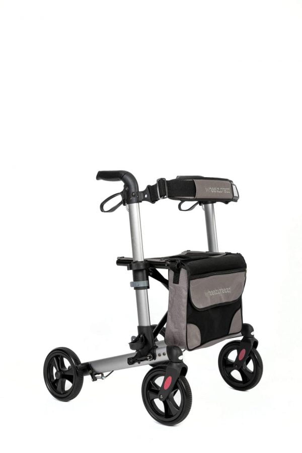 Track 4.0 merk wheelz-ahead lichtgewicht rollator dubbel inklapbaar kleur antraciet zij voor