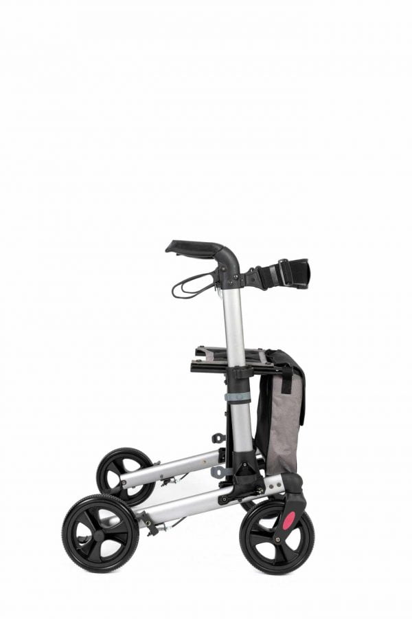 Track 4.0 merk wheelz-ahead lichtgewicht rollator dubbel inklapbaar kleur antraciet zijkant