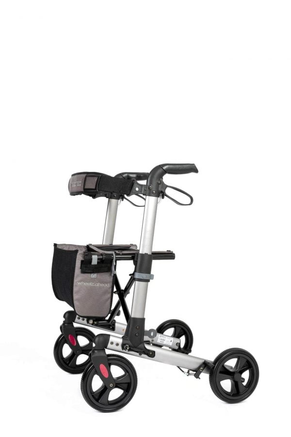 Track 4.0 merk wheelz-ahead lichtgewicht rollator dubbel inklapbaar kleur antraciet zijzijde